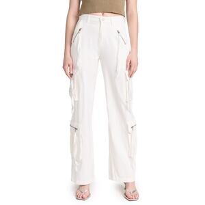 Blank NYC Rib Cage Wide Leg Oversized Cargo Pants - White NWT Size 27